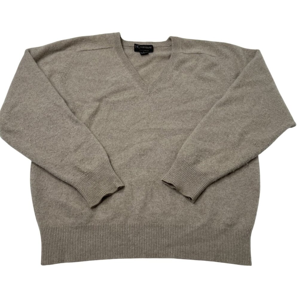 CC Courtenay Vintage V-Neck Sweater in Tan
